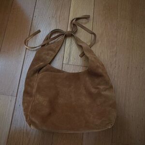Reformation Suede Shoulder Hobo Bag, the small Vittoria in Bracco Suede